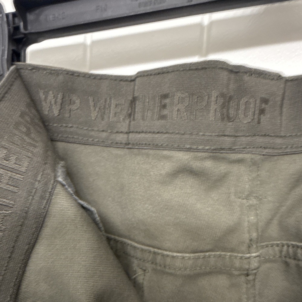 Weatherproof Men's Olive Twill Stretch Cargo Pants Flat Front Tapered 38W NWOT - Picture 9 of 11
